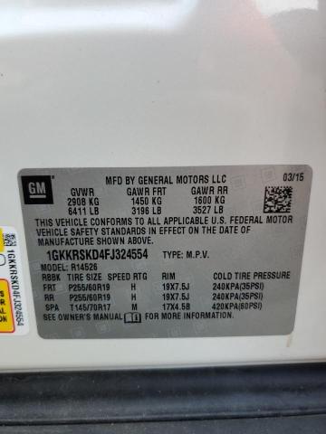 Photo 14 from auction – 2015 GMC ACADIA SLT with VIN 1GKKRSKD4FJ324554