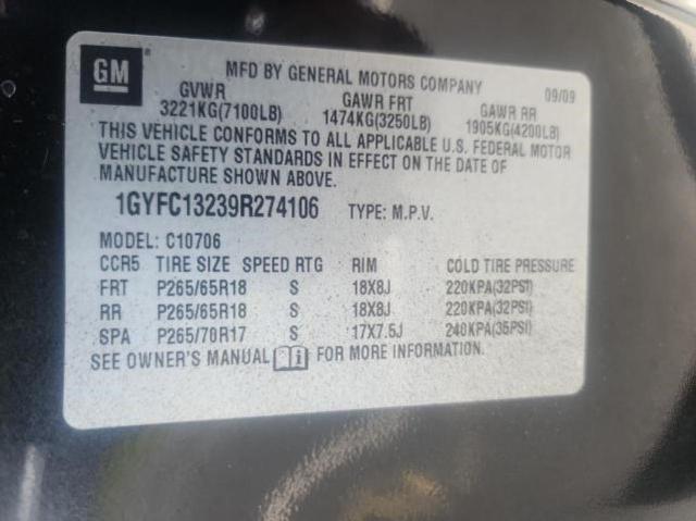 Photo 10 from auction – 2009 CADILLAC ESCALADE with VIN 1GYFC13239R274106