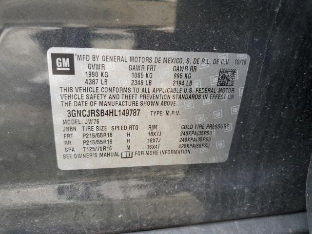 Photo 14 from auction – 2017 CHEVROLET TRAX PREMI with VIN 3GNCJRSB4HL149787