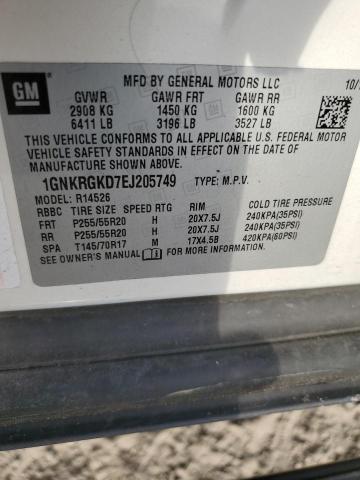 Photo 14 from auction – 2020 CHEVROLET TRAVERSE L with VIN 1GNKRGKD7EJ205749