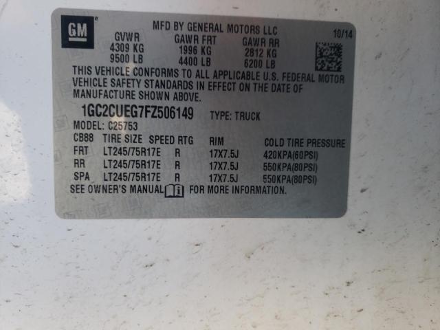 Photo 10 from auction – 2015 CHEVROLET SILVERADO with VIN 1GC2CUEG7FZ506149