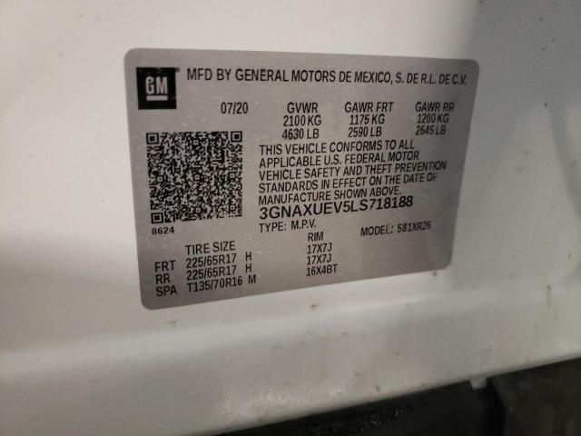 Photo 14 from auction – 2020 CHEVROLET EQUINOX LT with VIN 3GNAXUEV5LS718188