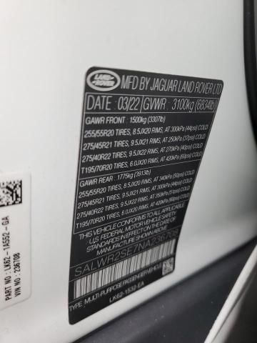 Photo 14 from auction – 2022 LAND ROVER RANGE ROVE with VIN SALWR2SE7NA236708