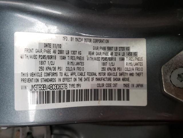 Photo 14 from auction – 2011 MAZDA CX-9 with VIN JM3TB3BV4B0308378