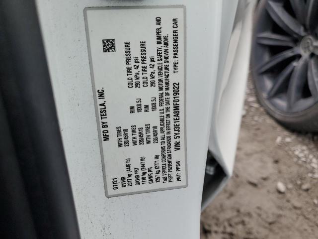 Photo 14 from auction – 2021 TESLA MODEL 3 with VIN 5YJ3E1EA8MF019022