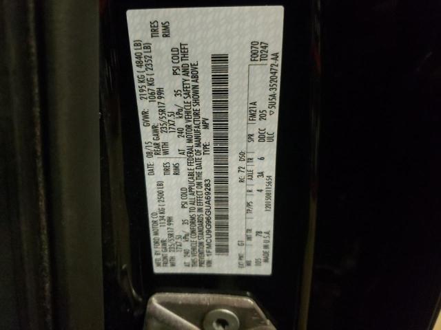 Photo 14 from auction – 2016 FORD ESCAPE SE with VIN 1FMCU9G96GUA69283