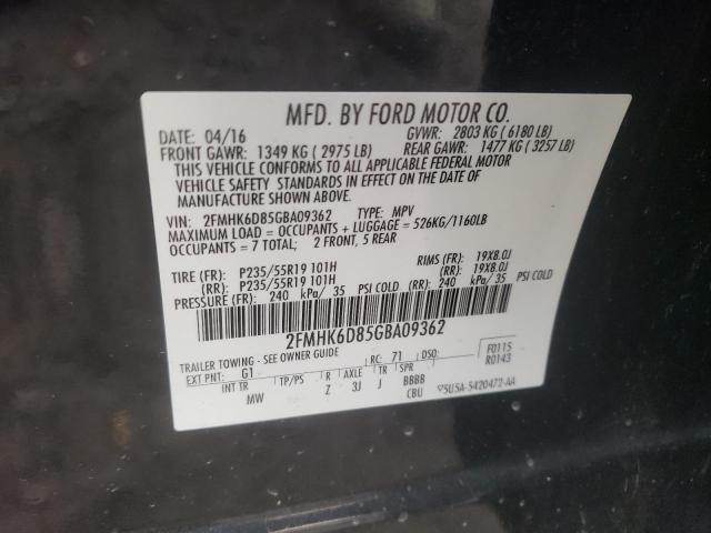Photo 14 from auction – 2016 FORD FLEX LIMIT with VIN 2FMHK6D85GBA09362