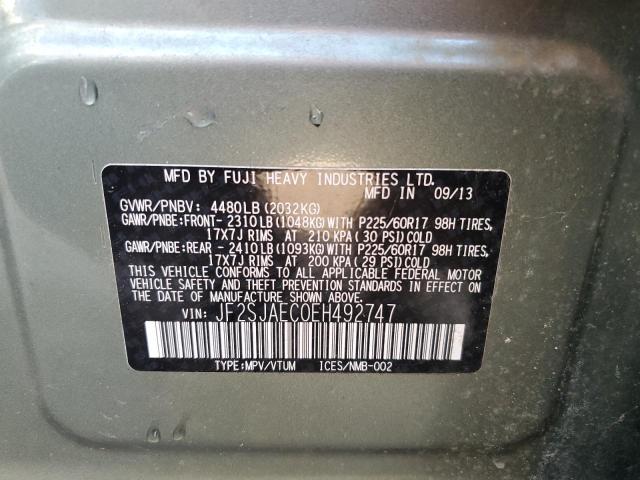 Photo 14 from auction – 2014 SUBARU FORESTER 2 with VIN JF2SJAEC0EH492747