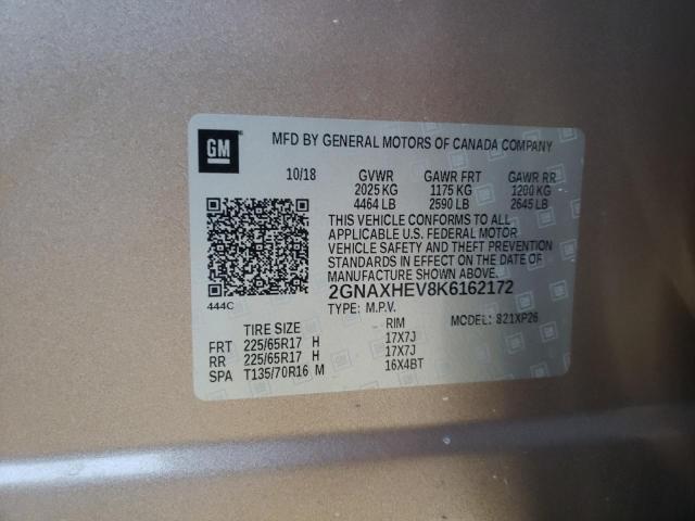 Photo 14 from auction – 2019 CHEVROLET EQUINOX LS with VIN 2GNAXHEV8K6162172