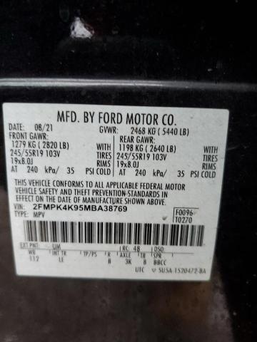 Photo 14 from auction – 2021 FORD EDGE TITAN with VIN 2FMPK4K95MBA38769