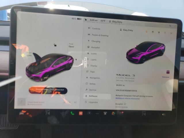 Photo 9 from auction – 2022 TESLA MODEL 3 with VIN 5YJ3E1EB2NF170772