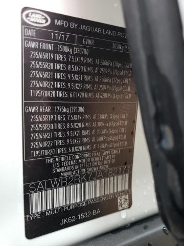 Photo 14 from auction – 2018 LAND ROVER RANGE ROVE with VIN SALWR2RK7JA182171