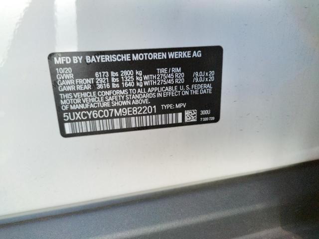 Photo 14 from auction – 2021 BMW X6 XDRIVE4 with VIN 5UXCY6C07M9E82201