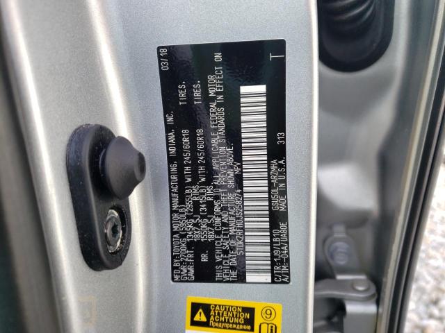 Photo 14 from auction – 2018 TOYOTA HIGHLANDER with VIN 5TDKZRFH0JS258274