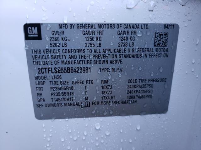 Photo 14 from auction – 2011 GMC TERRAIN SL with VIN 2CTFLSE55B6423981