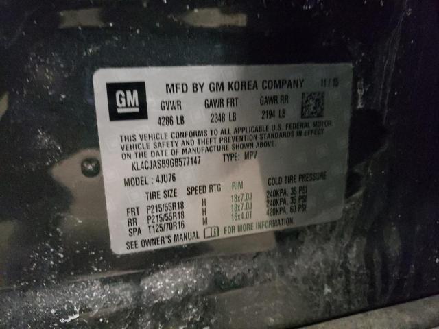 Photo 14 from auction – 2016 BUICK ENCORE with VIN KL4CJASB9GB577147