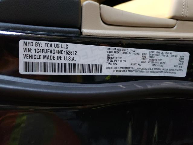 Photo 14 from auction – 2022 JEEP GRAND CHER with VIN 1C4RJFAG4NC162612