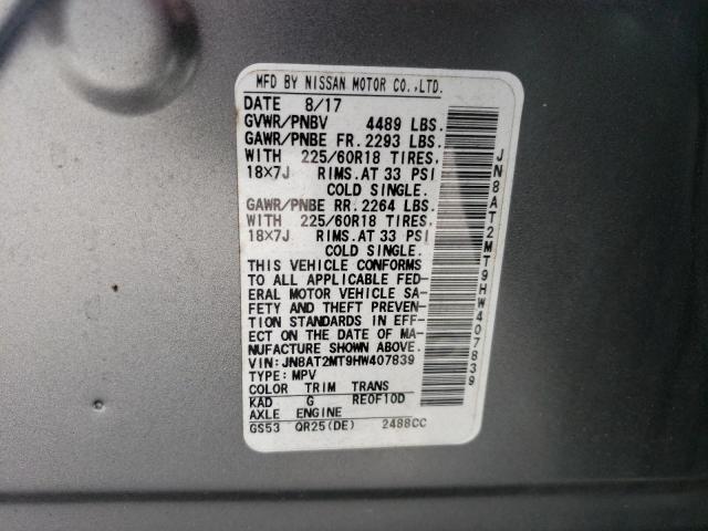 Photo 14 from auction – 2017 NISSAN ROGUE S with VIN JN8AT2MT9HW407839