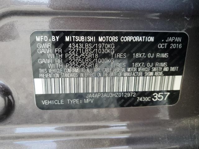 Photo 14 from auction – 2017 MITSUBISHI OUTLANDER with VIN JA4AP3AU3HZ012972