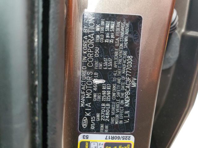 Photo 14 from auction – 2015 KIA SPORTAGE L with VIN KNDPBCAC3F7770308