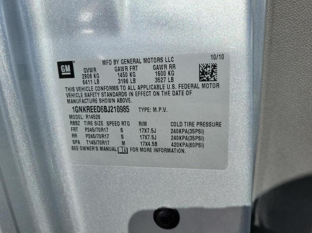 Photo 10 from auction – 2011 CHEVROLET TRAVERSE L with VIN 1GNKREED6BJ210985