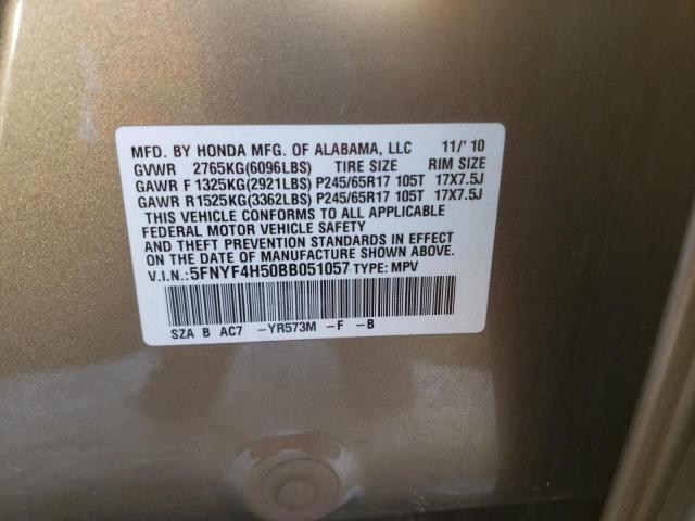 Photo 14 from auction – 2011 HONDA PILOT EXL with VIN 5FNYF4H50BB051057