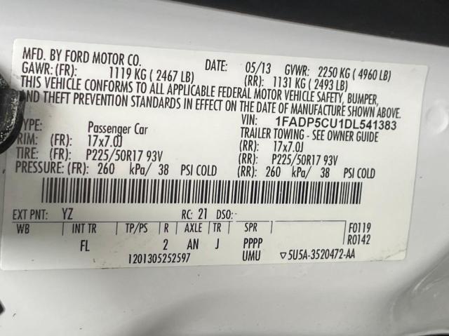 Photo 10 from auction – 2013 FORD C-MAX PREM with VIN 1FADP5CU1DL541383