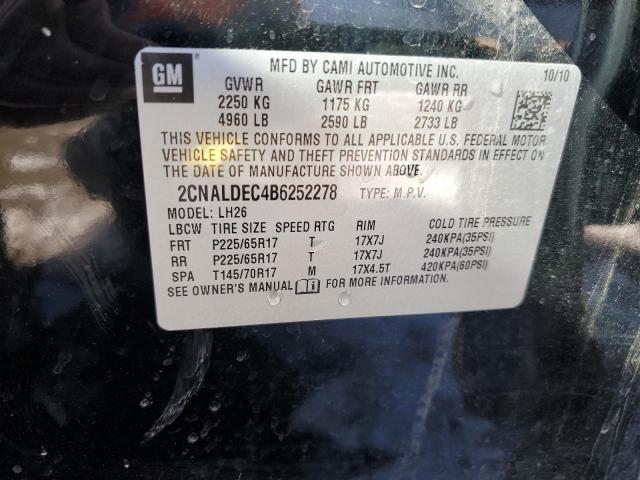 Photo 14 from auction – 2011 CHEVROLET EQUINOX LT with VIN 2CNALDEC4B6252278
