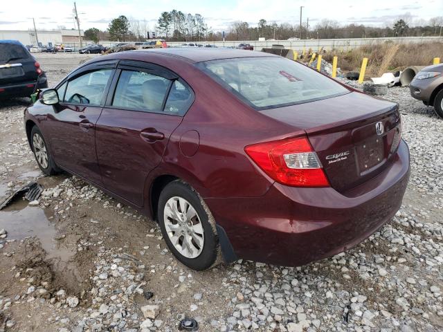 Photo 2 from auction – 2012 HONDA CIVIC LX with VIN 19XFB2F50CE031540