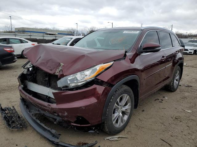 TOYOTA HIGHLANDER 2014 with VIN 5TDJKRFH3ES039878 - Photo from auction