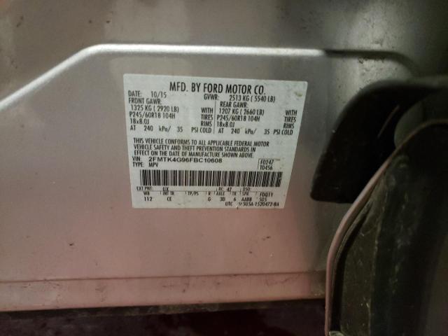 Photo 14 from auction – 2015 FORD EDGE SE with VIN 2FMTK4G96FBC10608