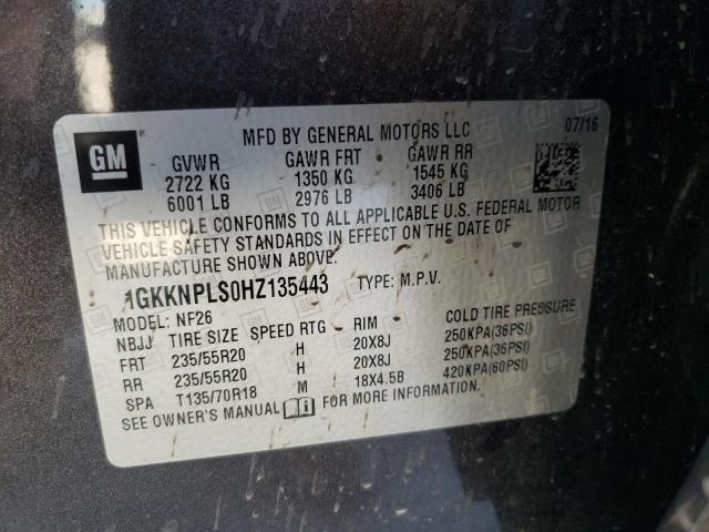 Photo 14 from auction – 2017 GMC ACADIA DEN with VIN 1GKKNPLS0HZ135443