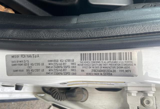 Photo 10 from auction – 2015 FIAT 500L TREKK with VIN ZFBCFADH8FZ034311