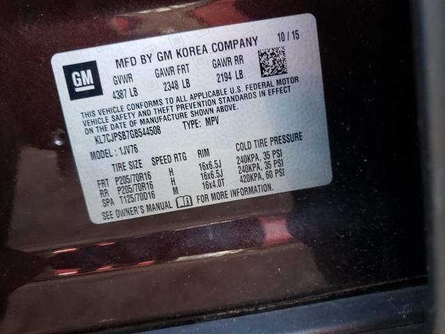 Photo 14 from auction – 2016 CHEVROLET TRAX 1LT with VIN KL7CJPSB7GB544508
