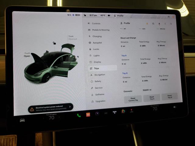 Photo 9 from auction – 2018 TESLA MODEL 3 with VIN 5YJ3E1EB2JF077194