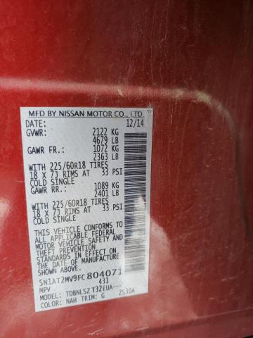 Photo 14 from auction – 2015 NISSAN ROGUE S with VIN 5N1AT2MV9FC804071