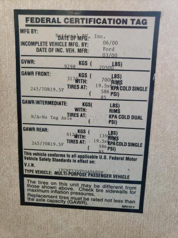 Photo 10 from auction – 2000 FORD F550 SUPER with VIN 1FCNF53S9Y0A06809