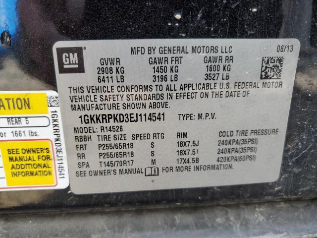 Photo 14 from auction – 2014 GMC ACADIA SLE with VIN 1GKKRPKD3EJ114541
