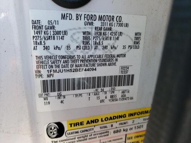 Photo 14 from auction – 2011 FORD EXPEDITION with VIN 1FMJU1H52BEF44094