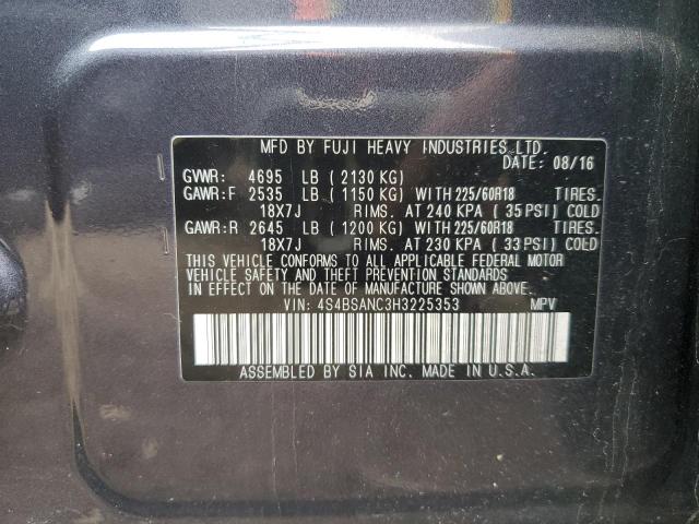 Photo 14 from auction – 2017 SUBARU OUTBACK 2. with VIN 4S4BSANC3H3225353
