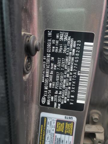 Photo 14 from auction – 2015 KIA SORENTO LX with VIN 5XYKTDA77FG582023