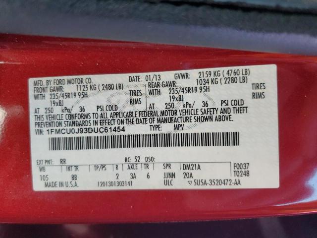 Photo 14 from auction – 2013 FORD ESCAPE TIT with VIN 1FMCU0J93DUC61454