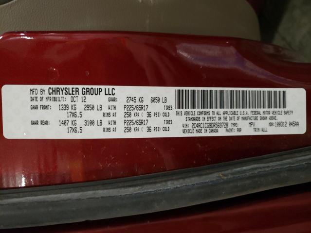 Photo 14 from auction – 2013 CHRYSLER TOWN & COU with VIN 2C4RC1CG9DR569728