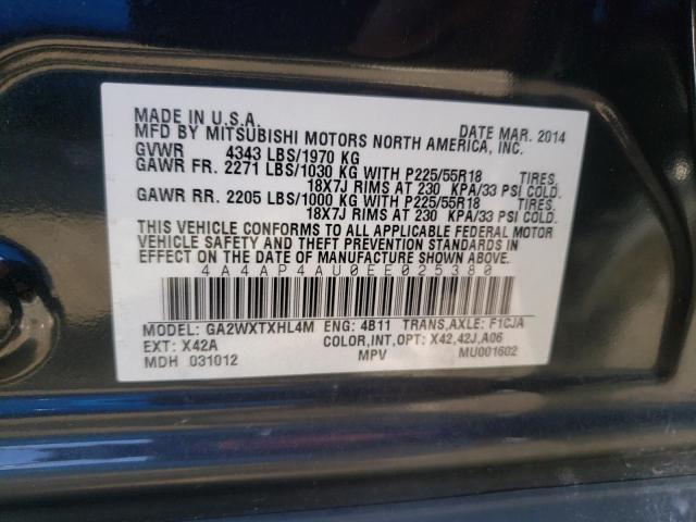 Photo 14 from auction – 2014 MITSUBISHI OUTLANDER with VIN 4A4AP4AU0EE025380