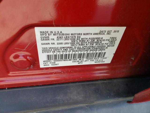 Photo 14 from auction – 2015 MITSUBISHI OUTLANDER with VIN 4A4AP3AW4FE059075