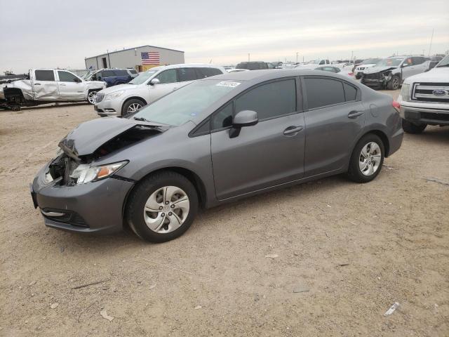 HONDA CIVIC LX 2013 with VIN 19XFB2F58DE290553 - Photo from auction