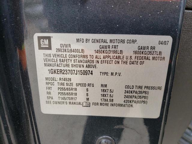 Photo 14 from auction – 2007 GMC ACADIA SLT with VIN 1GKER23707J150974