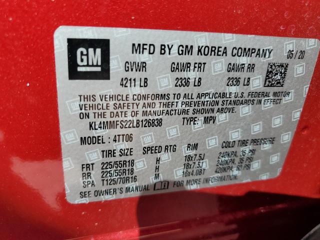 Photo 14 from auction – 2020 BUICK ENCORE GX with VIN KL4MMFS22LB126838
