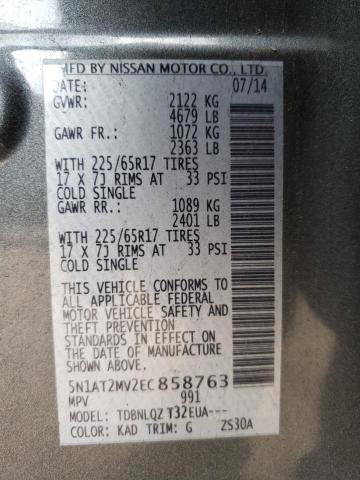 Photo 14 from auction – 2014 NISSAN ROGUE S with VIN 5N1AT2MV2EC858763