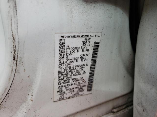 Photo 14 from auction – 2008 NISSAN ARMADA SE with VIN 5N1BA08DX8N618174